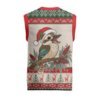 Aussie Kookaburra Christmas Knitted V-Neck Vest Festive Knitted Pattern Inspired