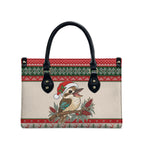 Aussie Kookaburra Christmas Leather Bag Festive Knitted Pattern Inspired
