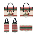 Aussie Kookaburra Christmas Leather Bag Festive Knitted Pattern Inspired