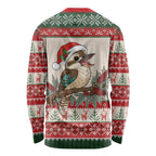Aussie Kookaburra Christmas Long Sleeve Shirt Festive Knitted Pattern Inspired