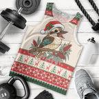 Aussie Kookaburra Christmas Men Tank Top Festive Knitted Pattern Inspired