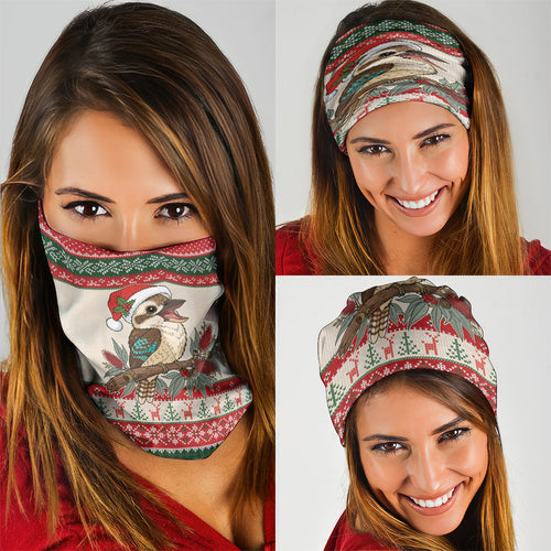 Aussie Kookaburra Christmas Neck Gaiter Festive Knitted Pattern Inspired