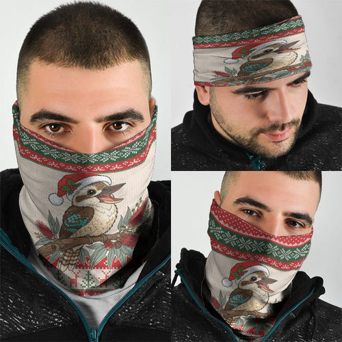 Aussie Kookaburra Christmas Neck Gaiter Festive Knitted Pattern Inspired