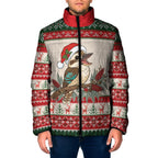 Aussie Kookaburra Christmas Padded Jacket Festive Knitted Pattern Inspired
