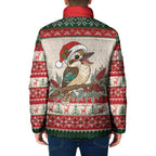 Aussie Kookaburra Christmas Padded Jacket Festive Knitted Pattern Inspired
