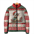 Aussie Kookaburra Christmas Padded Jacket Festive Knitted Pattern Inspired