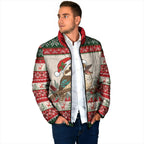Aussie Kookaburra Christmas Padded Jacket Festive Knitted Pattern Inspired