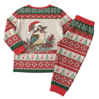 Aussie Kookaburra Christmas Pajama Set Festive Knitted Pattern Inspired