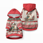 Aussie Kookaburra Christmas Pet Hoodie Festive Knitted Pattern Inspired