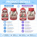 Aussie Kookaburra Christmas Pet Hoodie Festive Knitted Pattern Inspired