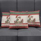 Aussie Kookaburra Christmas Pillow Cover Festive Knitted Pattern Inspired