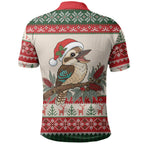 Aussie Kookaburra Christmas Polo Shirt Festive Knitted Pattern Inspired