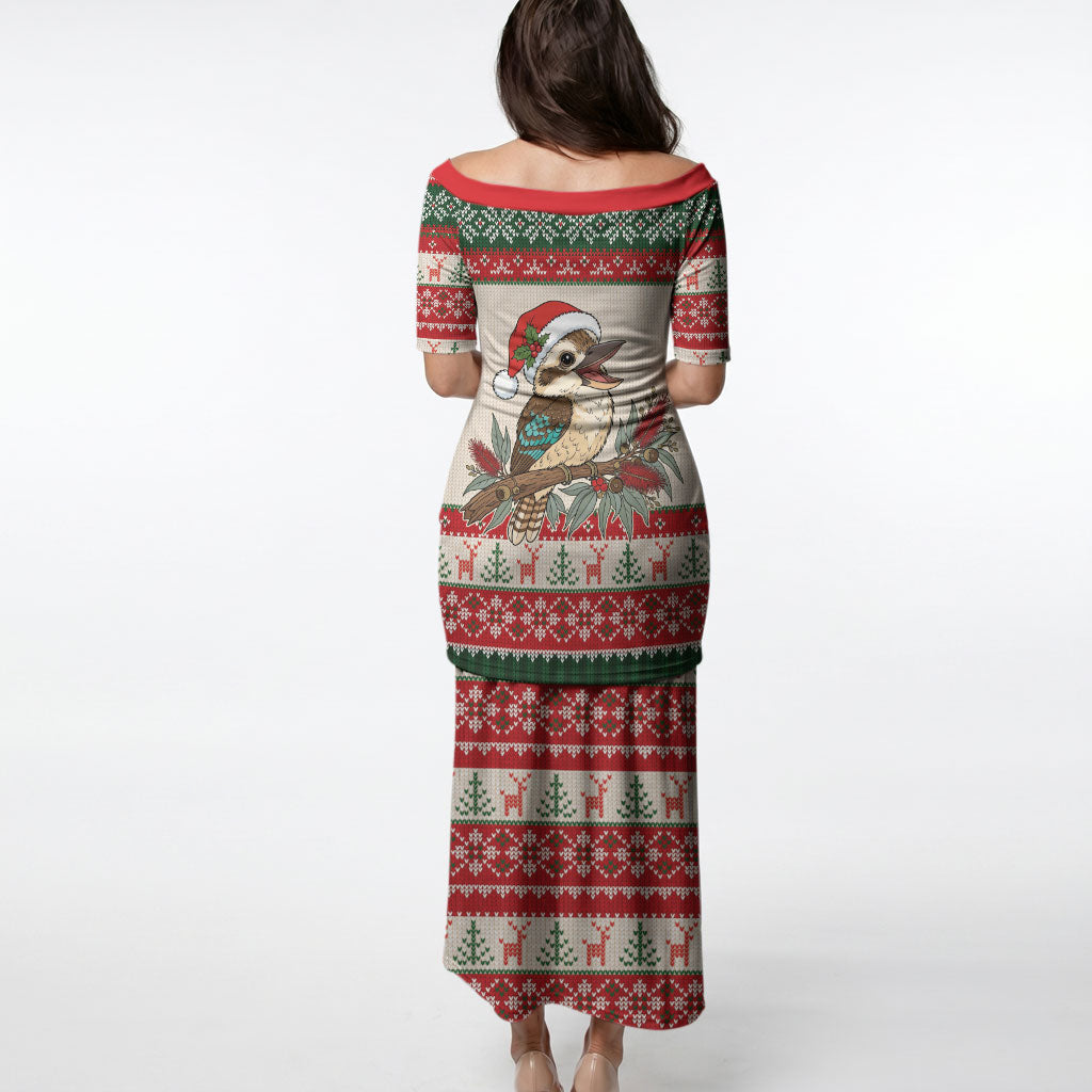 Aussie Kookaburra Christmas Puletasi Festive Knitted Pattern Inspired