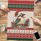 Aussie Kookaburra Christmas Puzzle Festive Knitted Pattern Inspired