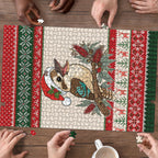 Aussie Kookaburra Christmas Puzzle Festive Knitted Pattern Inspired