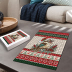 Aussie Kookaburra Christmas Puzzle Festive Knitted Pattern Inspired