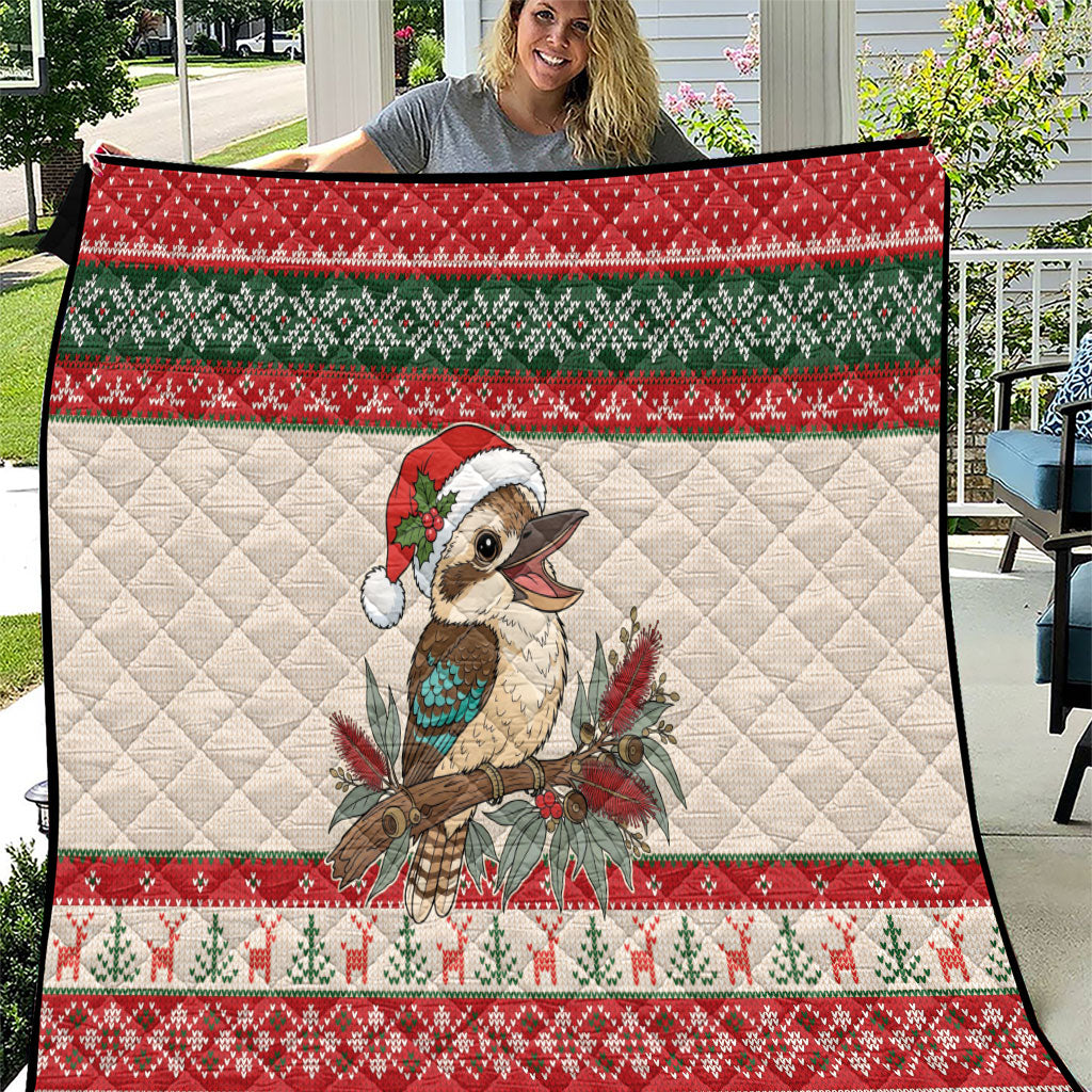 Aussie Kookaburra Christmas Quilt Festive Knitted Pattern Inspired