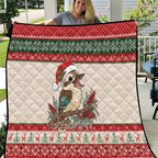 Aussie Kookaburra Christmas Quilt Festive Knitted Pattern Inspired