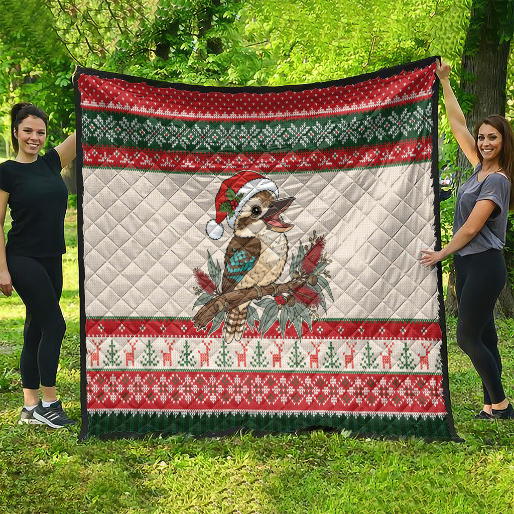 Aussie Kookaburra Christmas Quilt Festive Knitted Pattern Inspired