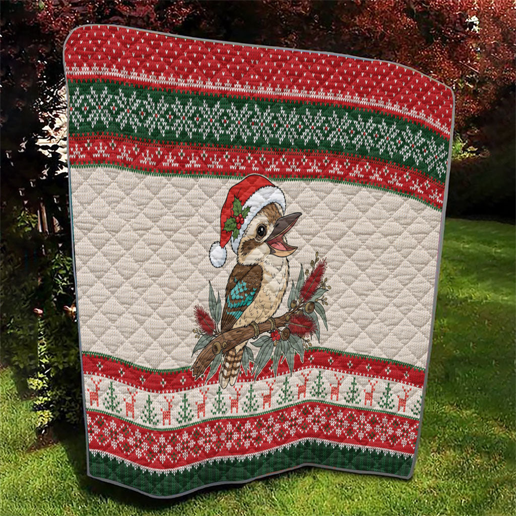 Aussie Kookaburra Christmas Quilt Festive Knitted Pattern Inspired