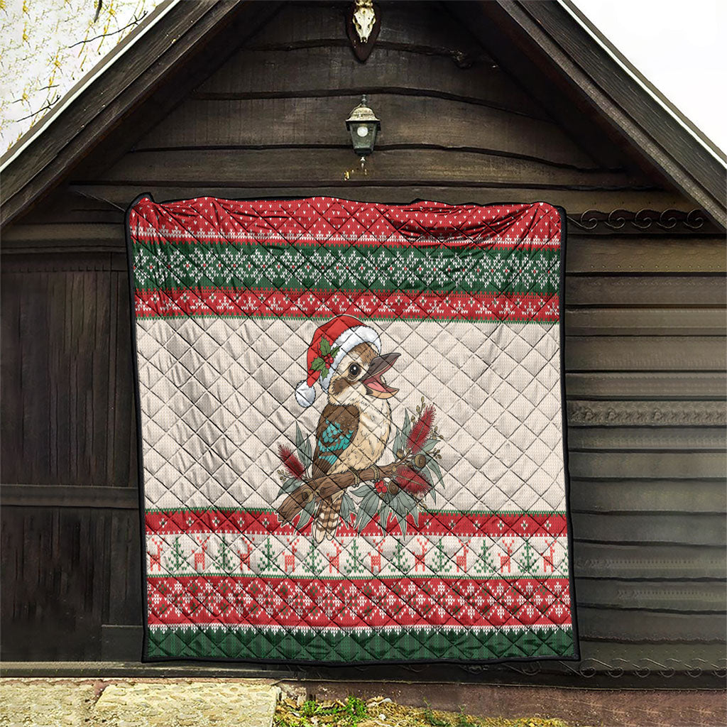Aussie Kookaburra Christmas Quilt Festive Knitted Pattern Inspired