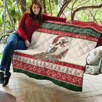Aussie Kookaburra Christmas Quilt Festive Knitted Pattern Inspired