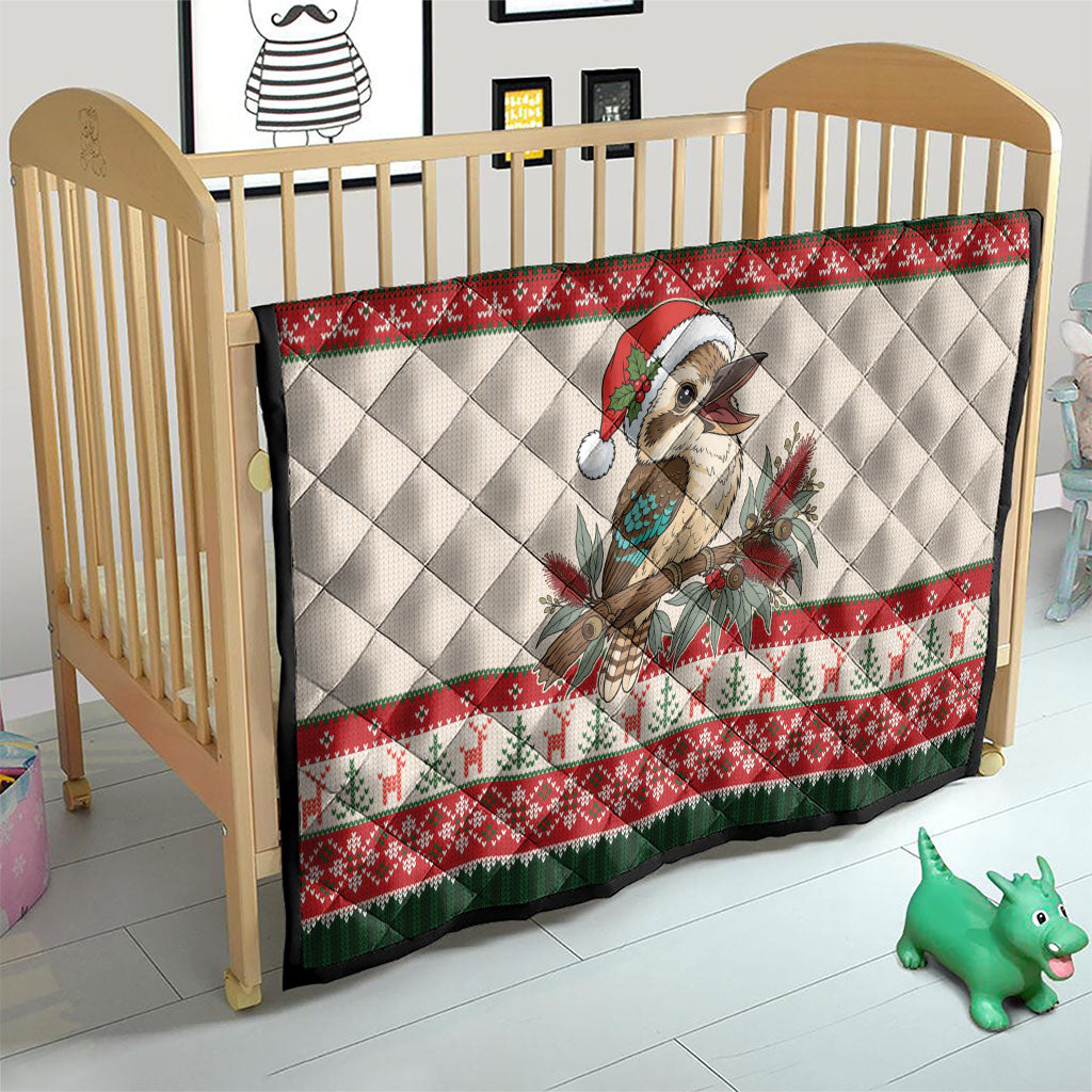 Aussie Kookaburra Christmas Quilt Festive Knitted Pattern Inspired