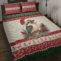 Aussie Kookaburra Christmas Quilt Bed Set Festive Knitted Pattern Inspired
