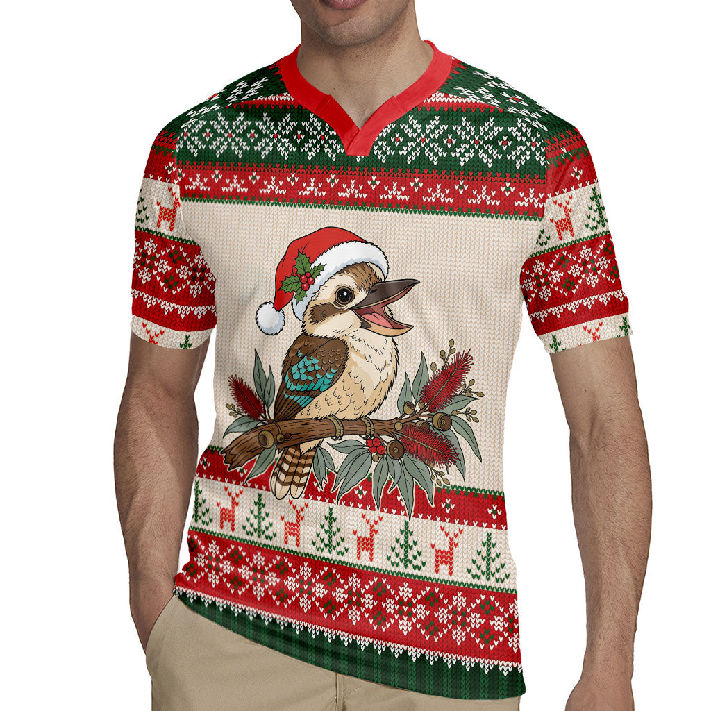 Aussie Kookaburra Christmas Rugby Jersey Festive Knitted Pattern Inspired