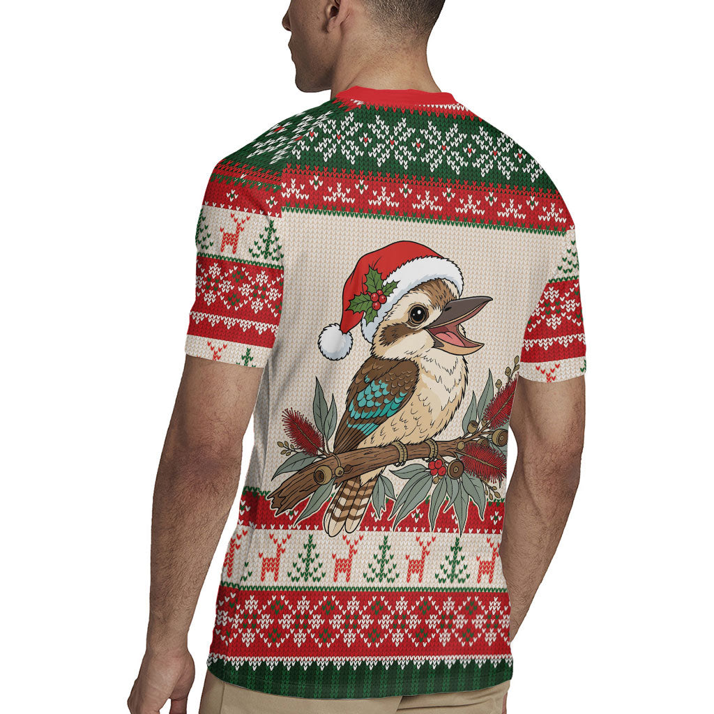 Aussie Kookaburra Christmas Rugby Jersey Festive Knitted Pattern Inspired