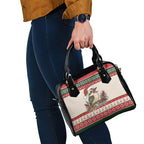 Aussie Kookaburra Christmas Shoulder Handbag Festive Knitted Pattern Inspired
