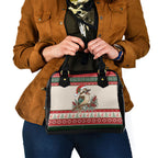 Aussie Kookaburra Christmas Shoulder Handbag Festive Knitted Pattern Inspired