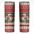 Aussie Kookaburra Christmas Skinny Tumbler Festive Knitted Pattern Inspired
