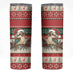 Aussie Kookaburra Christmas Skinny Tumbler Festive Knitted Pattern Inspired
