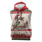 Aussie Kookaburra Christmas Sleeveless Hoodie Festive Knitted Pattern Inspired