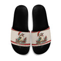 Aussie Kookaburra Christmas Slide Sandals Festive Knitted Pattern Inspired