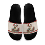 Aussie Kookaburra Christmas Slide Sandals Festive Knitted Pattern Inspired