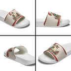 Aussie Kookaburra Christmas Slide Sandals Festive Knitted Pattern Inspired