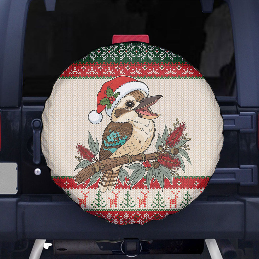 Aussie Kookaburra Christmas Spare Tire Cover Festive Knitted Pattern Inspired