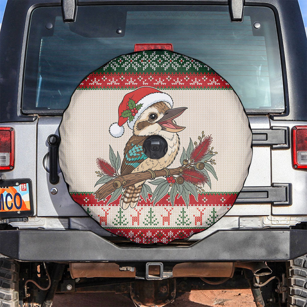 Aussie Kookaburra Christmas Spare Tire Cover Festive Knitted Pattern Inspired