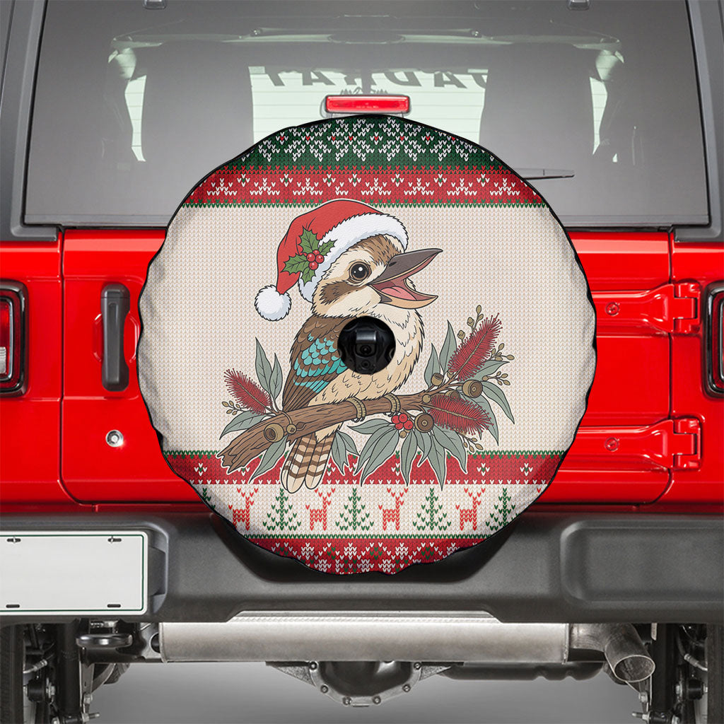 Aussie Kookaburra Christmas Spare Tire Cover Festive Knitted Pattern Inspired
