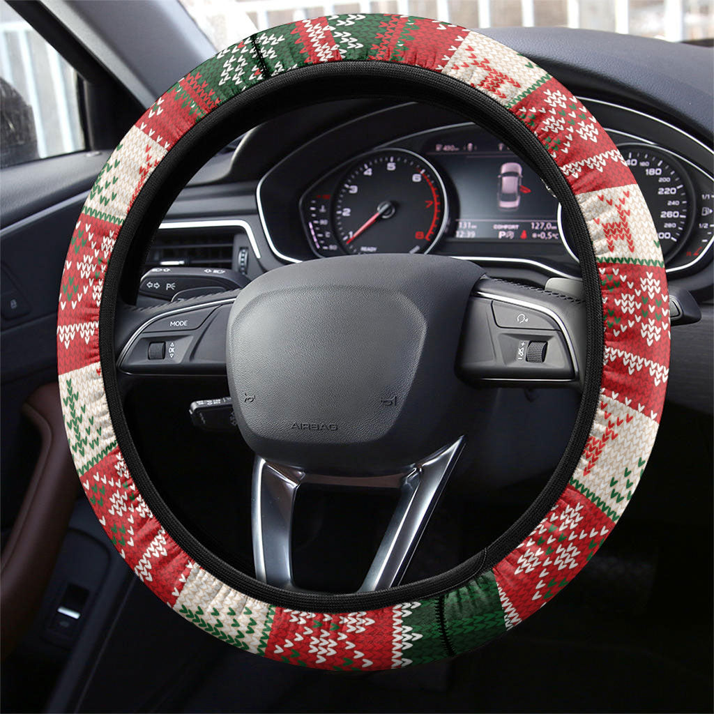 Aussie Kookaburra Christmas Steering Wheel Cover Festive Knitted Pattern Inspired