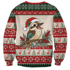 Aussie Kookaburra Christmas Sweatshirt Festive Knitted Pattern Inspired