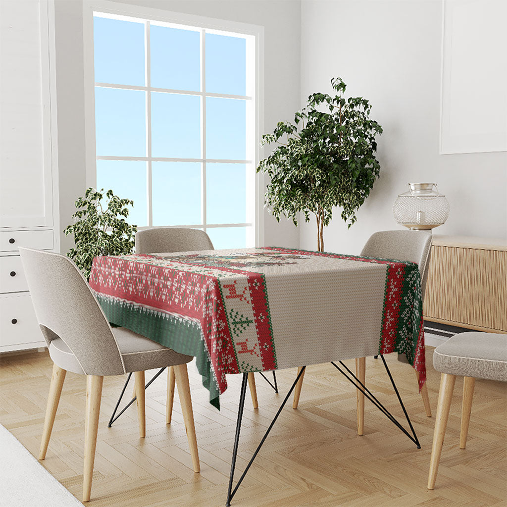 Aussie Kookaburra Christmas Tablecloth Festive Knitted Pattern Inspired