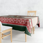 Aussie Kookaburra Christmas Tablecloth Festive Knitted Pattern Inspired