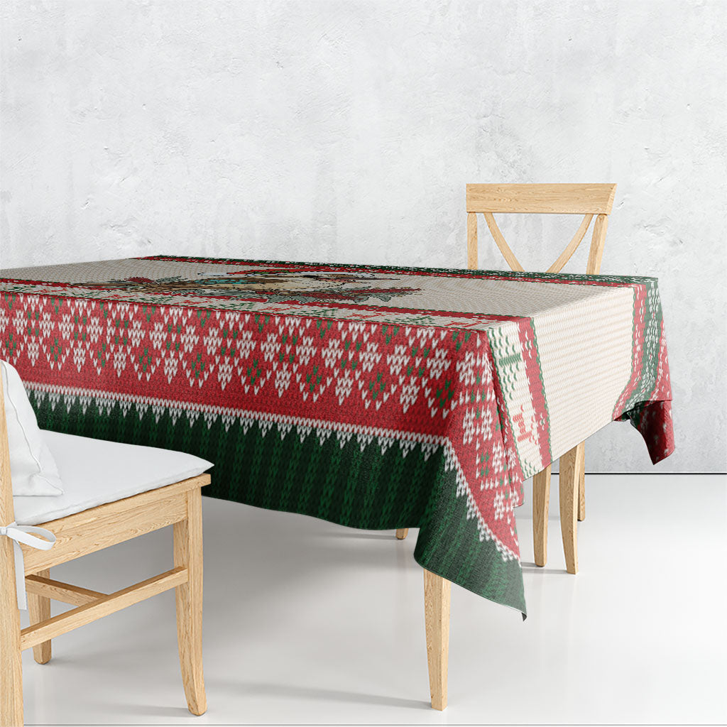 Aussie Kookaburra Christmas Tablecloth Festive Knitted Pattern Inspired