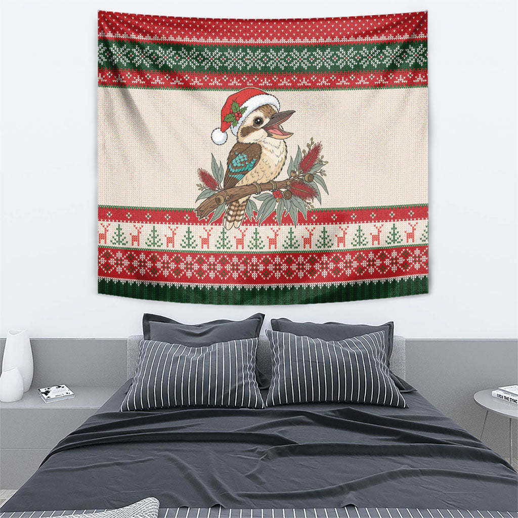 Aussie Kookaburra Christmas Tapestry Festive Knitted Pattern Inspired