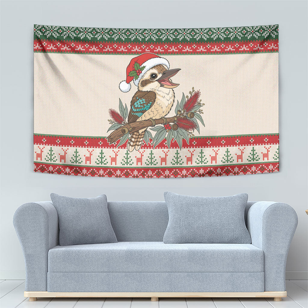 Aussie Kookaburra Christmas Tapestry Festive Knitted Pattern Inspired