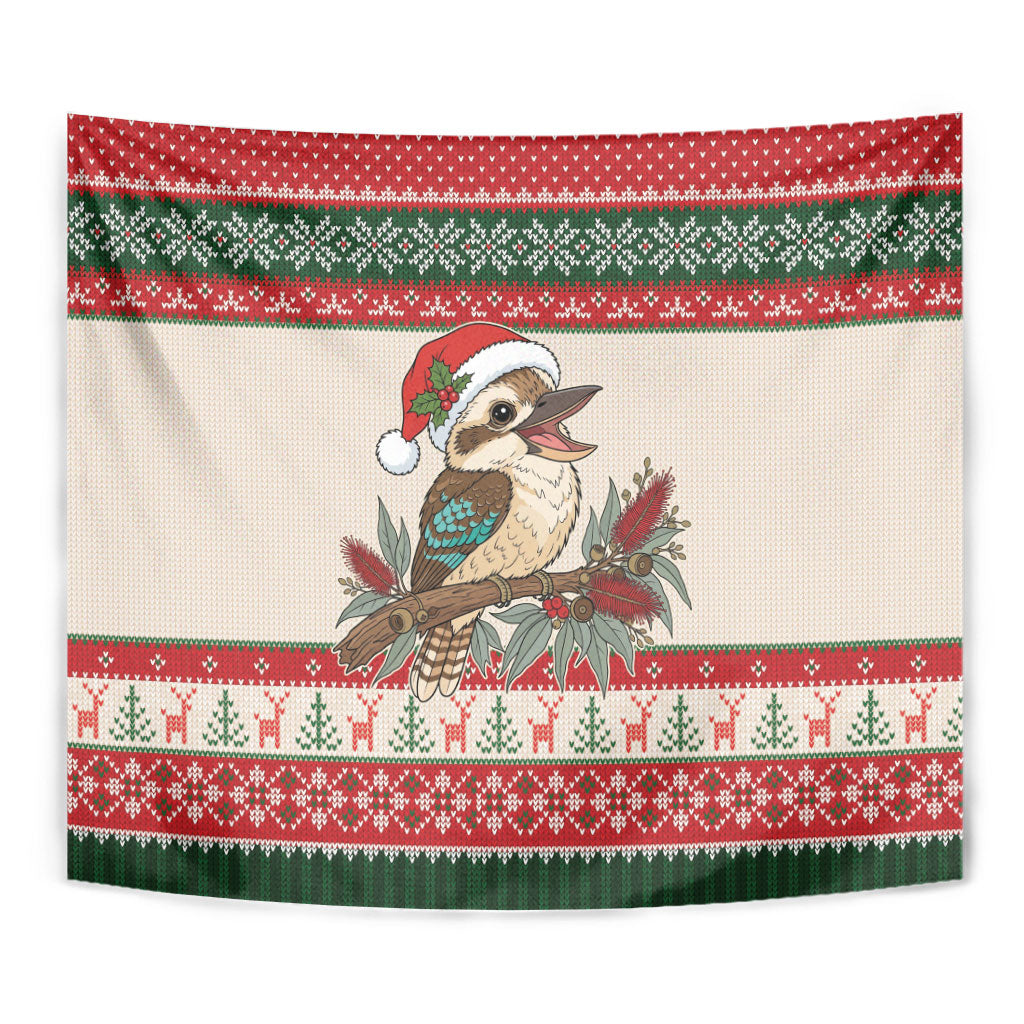 Aussie Kookaburra Christmas Tapestry Festive Knitted Pattern Inspired