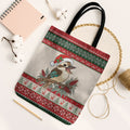 Aussie Kookaburra Christmas Tote Bag Festive Knitted Pattern Inspired